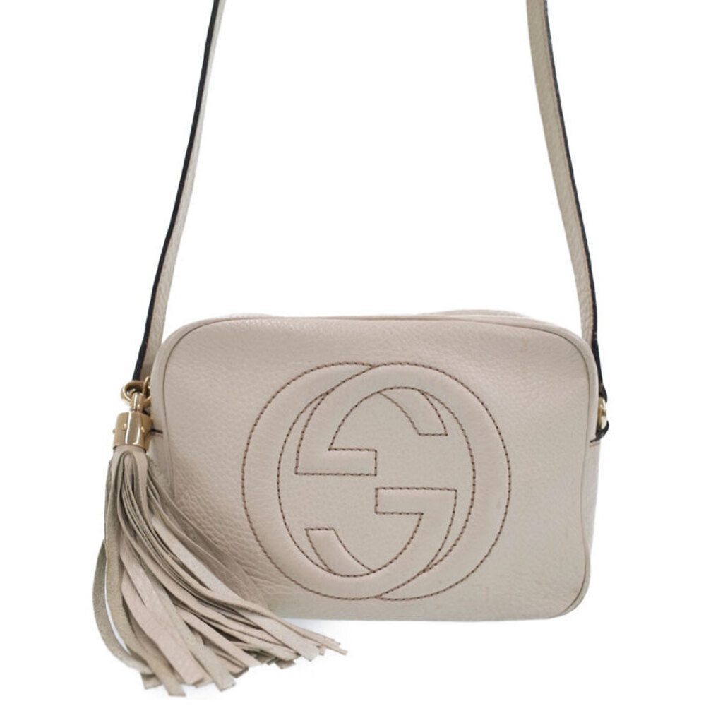 Gucci Soho Disco Pebbled Leather Interlocking GG Tassel Crossbody Bag